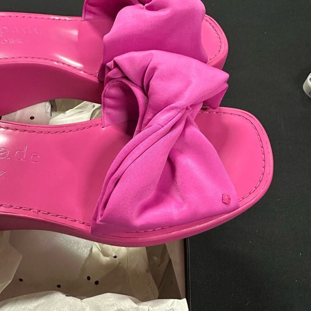 Kate Spade Neoprene Bikini Wedge Sandals 9 Rhododendron Grove - Picture 3 of 8
